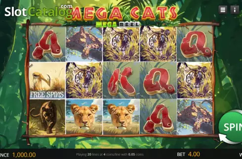 Οθόνη2. Mega Cats Mega Reel Κουλοχέρης