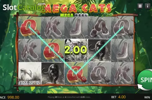Οθόνη3. Mega Cats Mega Reel Κουλοχέρης