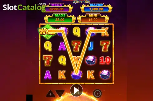 Οθόνη3. Blazin' Fireballs Spin 'n' Win Κουλοχέρης 