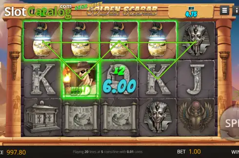 Οθόνη3. Cash Heist Golden Scarab Κουλοχέρης