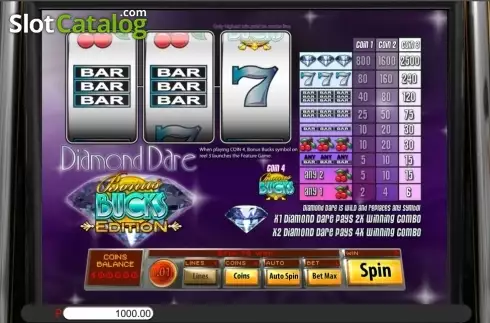 Οθόνη2. Diamond Dare Bonus Bucks Κουλοχέρης 