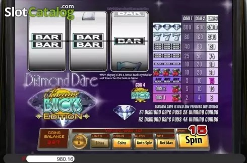 Οθόνη3. Diamond Dare Bonus Bucks Κουλοχέρης 