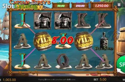 Οθόνη3. Captain Tipsy's Treasure Κουλοχέρης