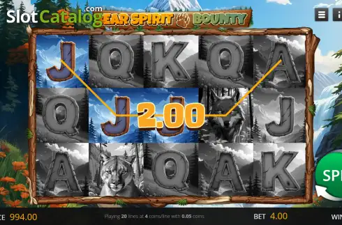 Οθόνη3. Bear Spirit Bounty Κουλοχέρης