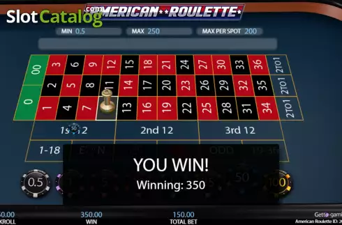Οθόνη4. American Roulette (Getta Gaming) Κουλοχέρης