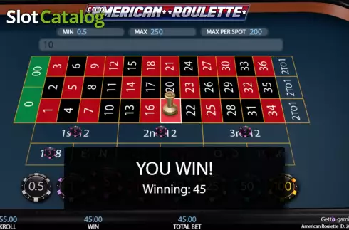 Οθόνη5. American Roulette (Getta Gaming) Κουλοχέρης