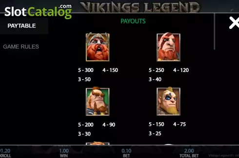 Οθόνη7. Vikings Legend Κουλοχέρης 