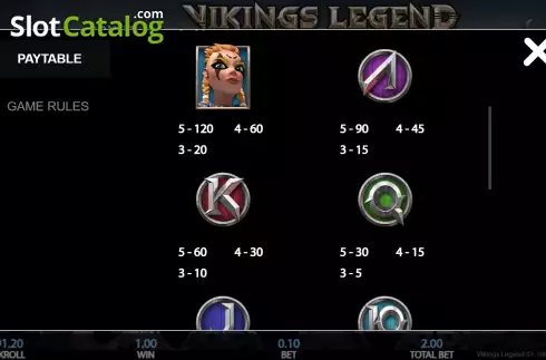 Οθόνη8. Vikings Legend Κουλοχέρης 
