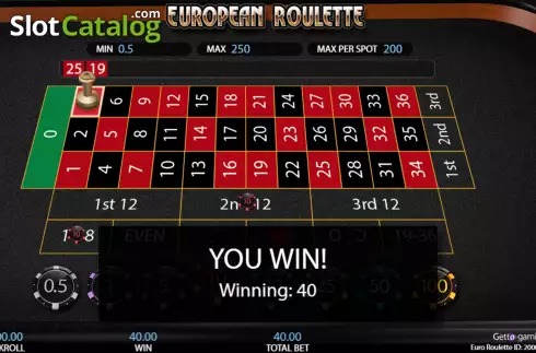 Οθόνη4. European Roulette (Getta Gaming) Κουλοχέρης