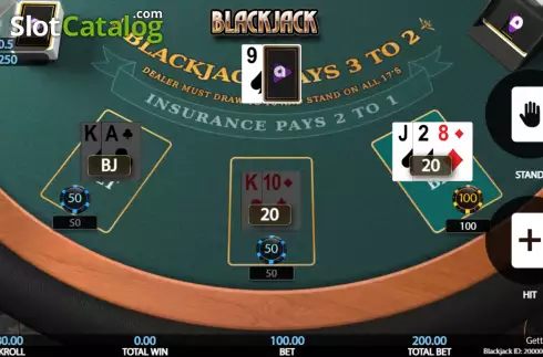 Οθόνη4. Blackjack (Getta Gaming) Κουλοχέρης