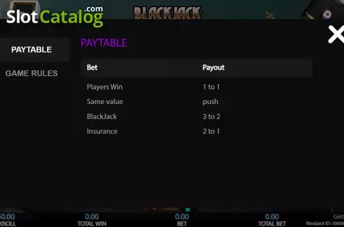 Οθόνη6. Blackjack (Getta Gaming) Κουλοχέρης