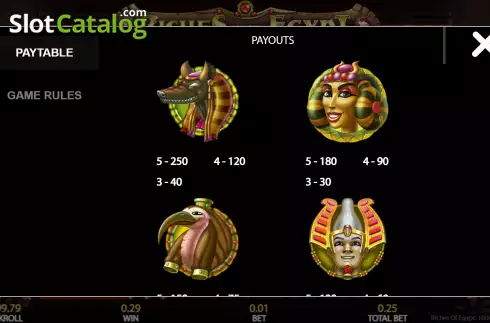 Οθόνη7. Riches of Egypt Κουλοχέρης