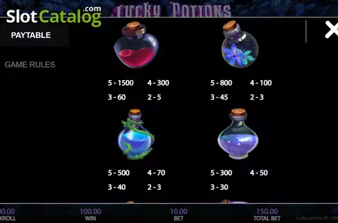 Οθόνη7. Lucky Potions Κουλοχέρης