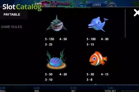 Οθόνη7. Mermaid Beauty (Getta Gaming) Κουλοχέρης