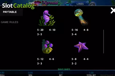 Οθόνη8. Mermaid Beauty (Getta Gaming) Κουλοχέρης