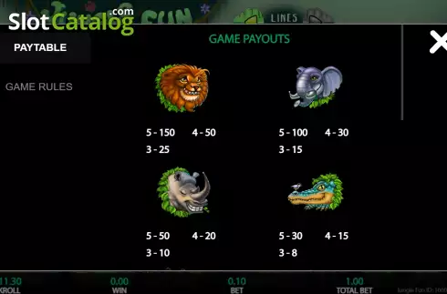 Οθόνη7. Jungle Fun Κουλοχέρης