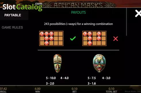 Οθόνη5. African Masks Κουλοχέρης