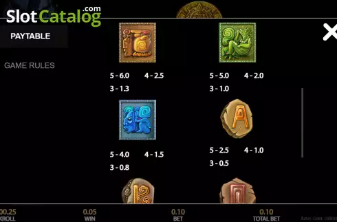 Οθόνη7. Aztec Gold (Getta Gaming) Κουλοχέρης