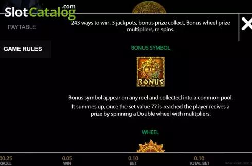 Οθόνη9. Aztec Gold (Getta Gaming) Κουλοχέρης