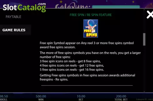 Οθόνη7. Galaxyno Space Fortune Κουλοχέρης 