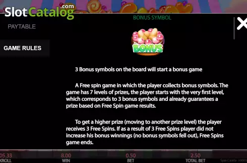 Οθόνη8. Spin Candy Κουλοχέρης