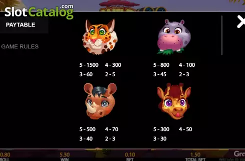 Οθόνη5. Wild Safari (Getta Gaming) Κουλοχέρης