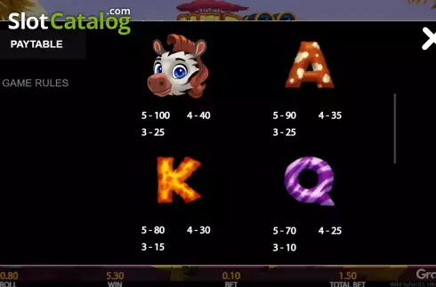 Οθόνη6. Wild Safari (Getta Gaming) Κουλοχέρης