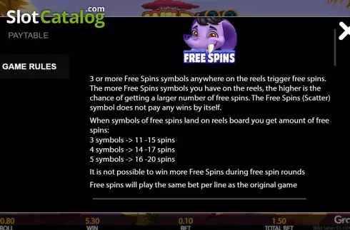 Οθόνη9. Wild Safari (Getta Gaming) Κουλοχέρης