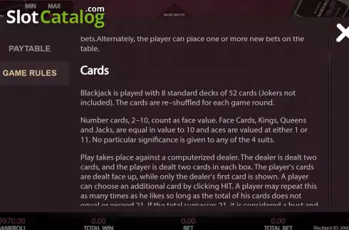 Οθόνη9. Blackjack Side Bets (Getta Gaming) Κουλοχέρης