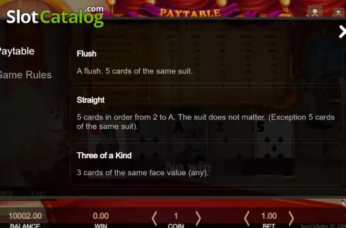 Οθόνη7. 10's or Better (Getta Gaming) Κουλοχέρης