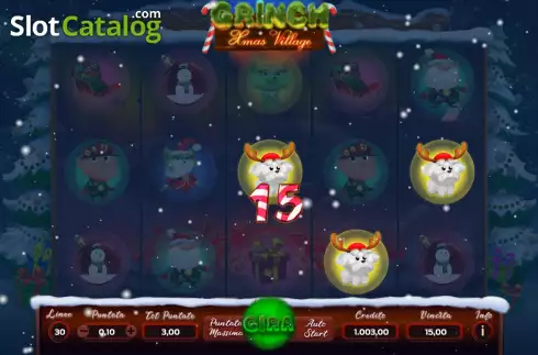 Οθόνη3. Grinch Xmas Village Κουλοχέρης