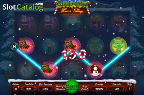 Οθόνη5. Grinch Xmas Village Κουλοχέρης