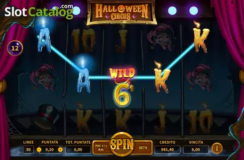Οθόνη3. Halloween Circus Κουλοχέρης
