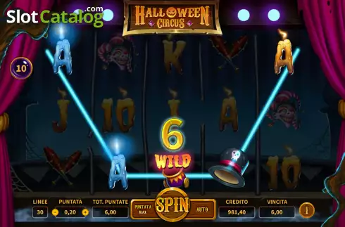 Οθόνη5. Halloween Circus Κουλοχέρης