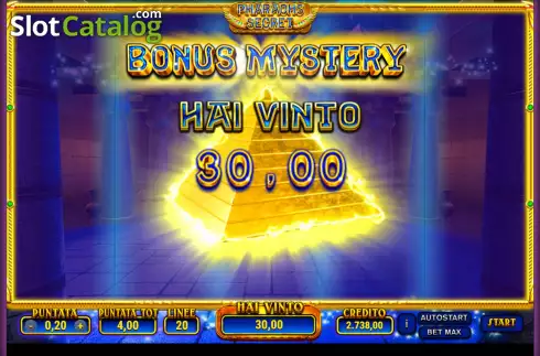 Οθόνη5. Pharaohs Secret (Giocaonline) Κουλοχέρης
