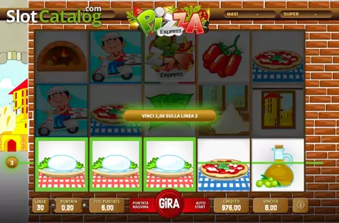Οθόνη5. Pizza Express (Giocaonline) Κουλοχέρης