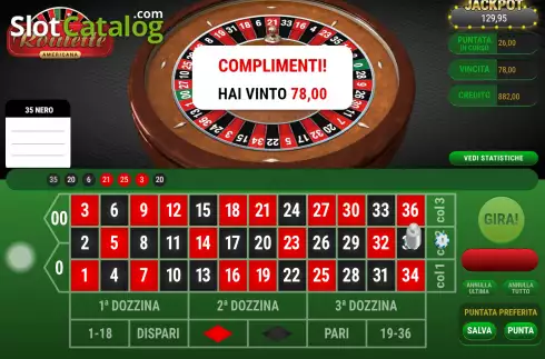 Οθόνη5. American Roulette (Giocaonline) Κουλοχέρης