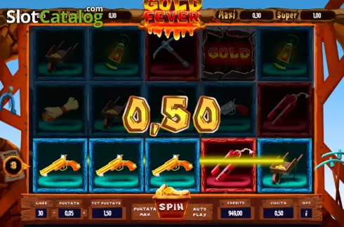 Οθόνη3. Gold Fever (Giocaonline) Κουλοχέρης