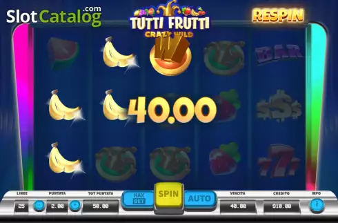 Οθόνη3. Tutti Frutti Crazy Wild Κουλοχέρης