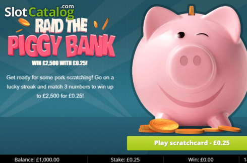 Οθόνη2. Raid the Piggy Bank Κουλοχέρης
