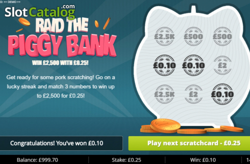 Οθόνη5. Raid the Piggy Bank Κουλοχέρης