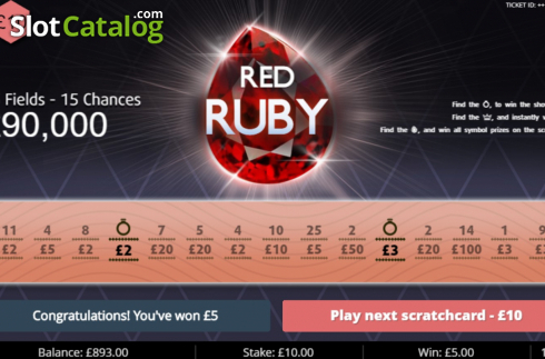 Οθόνη5. Red Ruby Κουλοχέρης