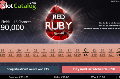 Οθόνη6. Red Ruby Κουλοχέρης