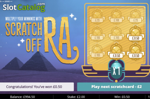 Οθόνη4. Scratch off Ra Κουλοχέρης 