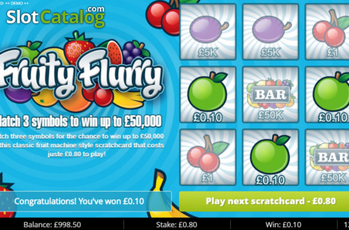 Οθόνη4. Fruity Flurry Κουλοχέρης