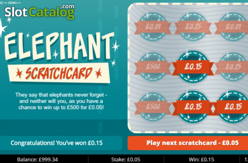 Οθόνη3. Elephant Scratch Κουλοχέρης