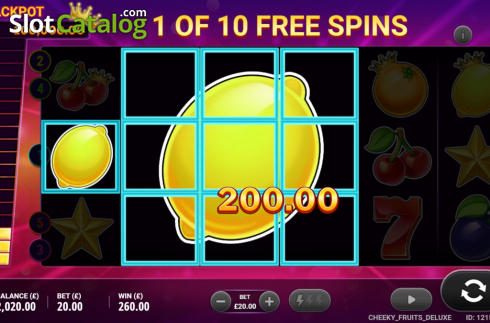 Οθόνη4. Cheeky Fruits 6 Deluxe Κουλοχέρης