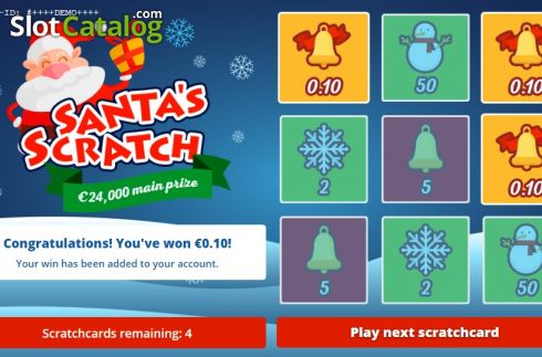 Οθόνη3. Santa's Scratch Κουλοχέρης 