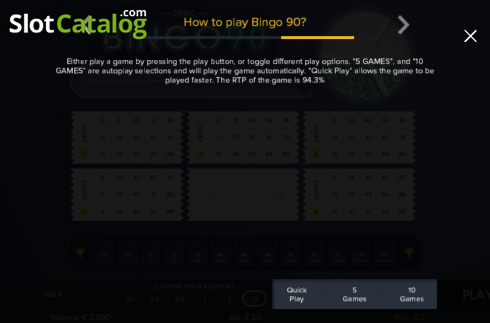 Οθόνη7. Bingo 90 (G.Games) Κουλοχέρης