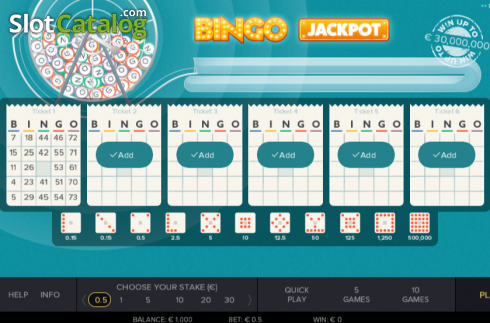 Οθόνη2. Bingo Jackpot Κουλοχέρης